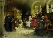 Hugo Vogel Martin Luther preaching at the Wartburg USA oil painting artist